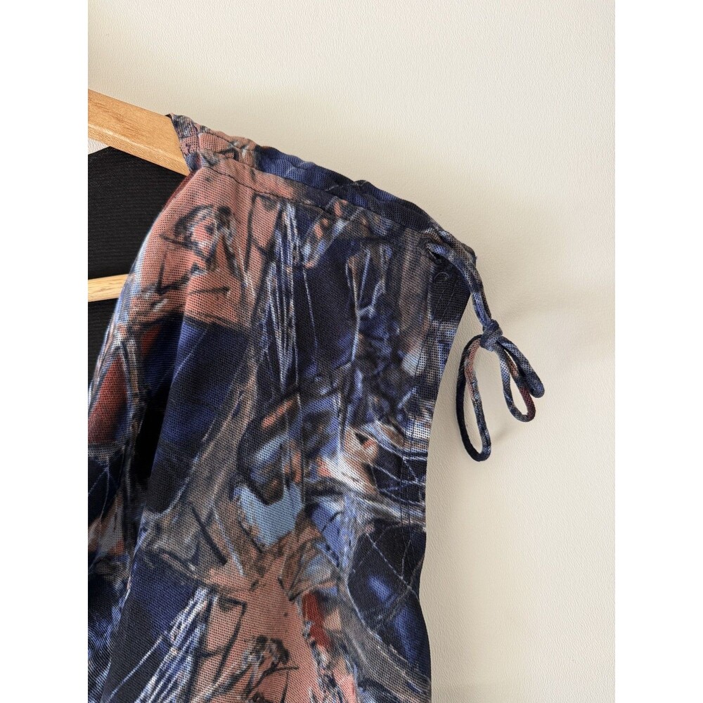 Vivienne Tam Dress Womens Size Small Mesh Abstract Ruched - Picture 6 of 9